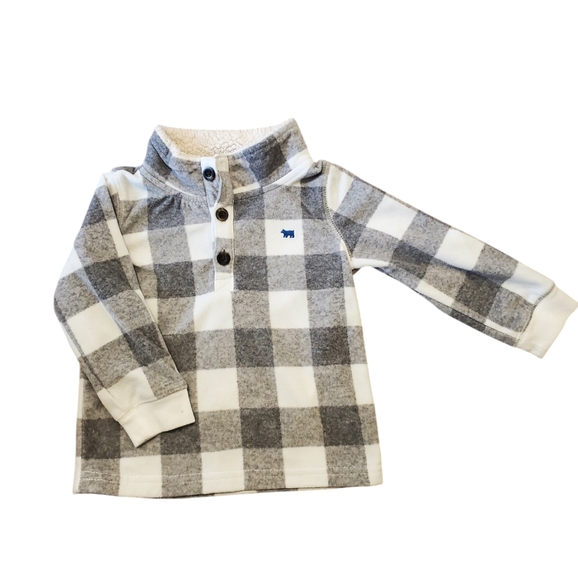 Carter's Other - Kids Gray Plaid Pullover